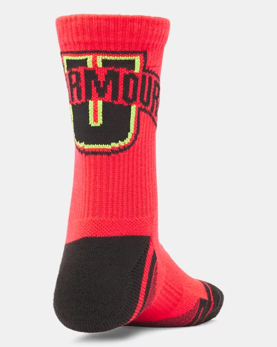 UA Performance Tech Kids 3-Pack Crew Socks - Image 3