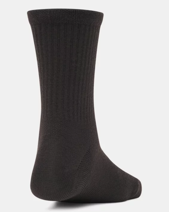 UA Essential Womens 3-Pack Mid Crew Socks - Image 3