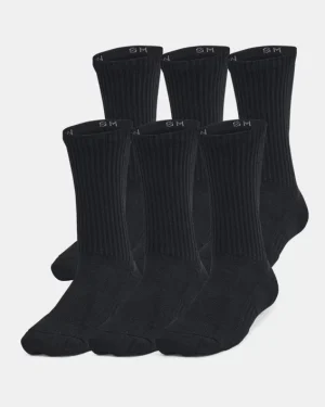UA Training Cotton Kids 6-Pack Crew Socks