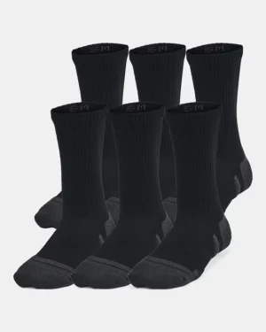 UA Performance Tech Kids 6-Pack Crew Socks