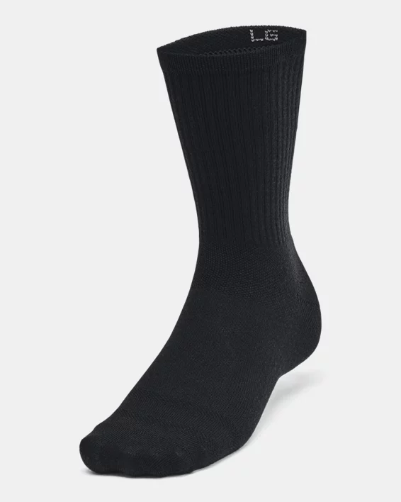UA Essential Unisex 6-Pack Crew Socks - Image 2