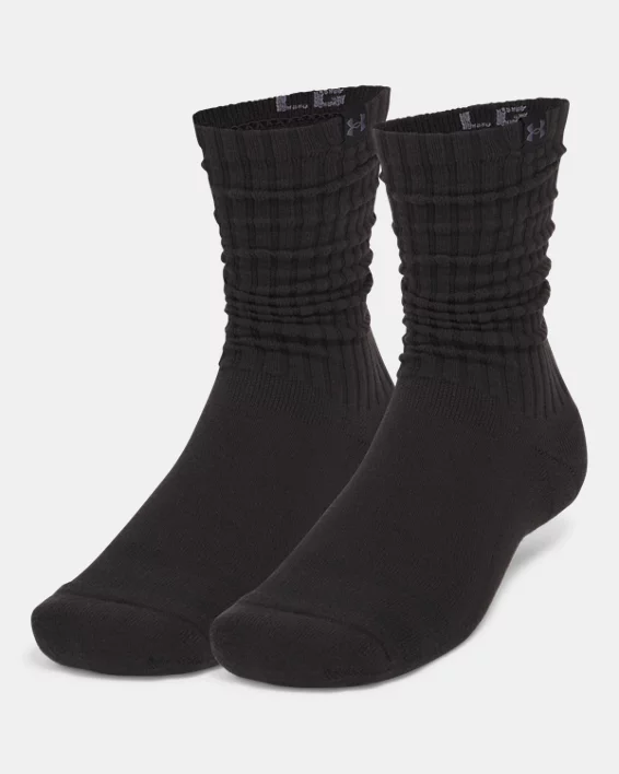UA Sportstyle Cotton Scrunch Unisex 2-Pack Crew Socks