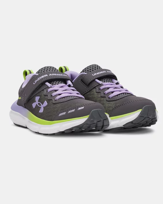 UA Assert 10 AC Girls Pre-School Running Shoes - Image 4