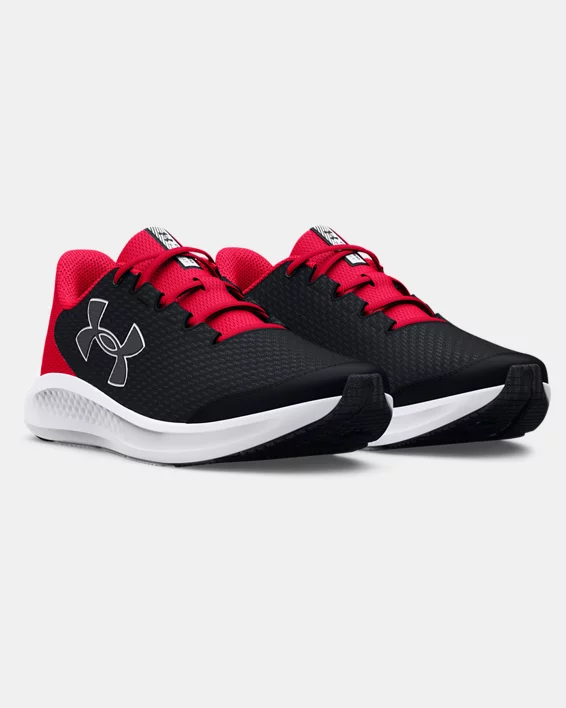 UA Charged Pursuit 3 Big Logo Boys Grade School Running Shoes - Image 4