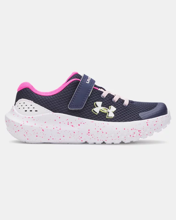 UA Surge 4 AC Running Girls Pre-School Shoes - Image 2