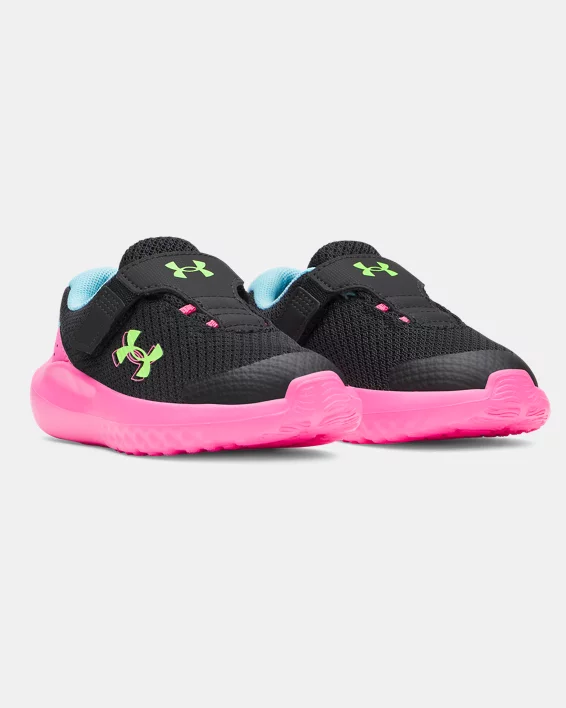 UA Surge 4 AC Girls Infant Running Shoes - Image 4