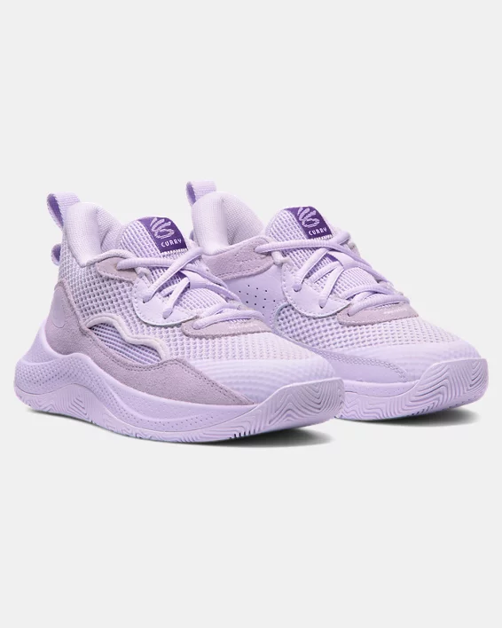Curry 3Z 24 Suede Pre-School Basketball Shoes - Image 4