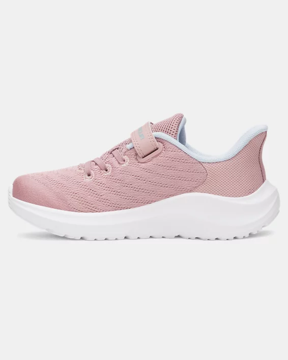 UA Pursuit 4 Big Logo AC Girls Pre-School Running Shoes - Image 2