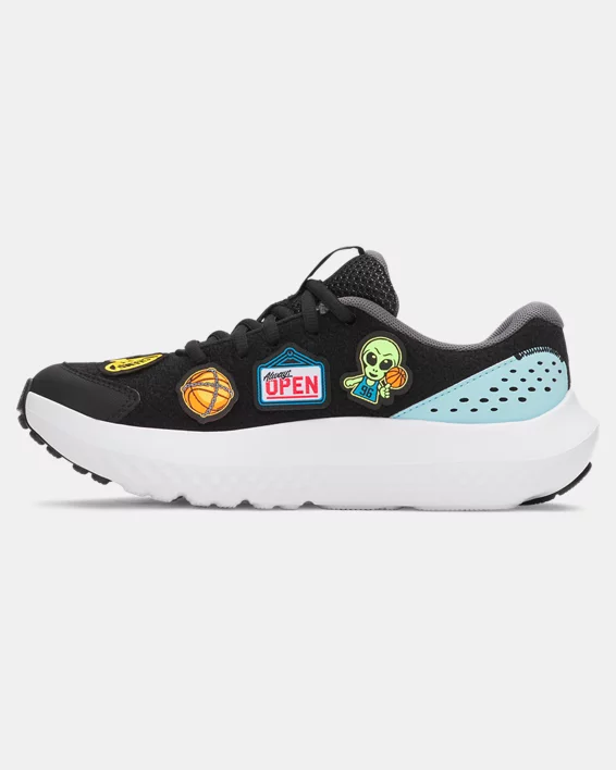 UA Surge 4 Patches Boys Grade School Running Shoes - Image 2