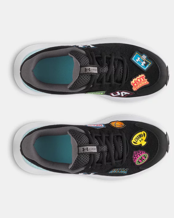 UA Surge 4 Patches Boys Grade School Running Shoes - Image 3