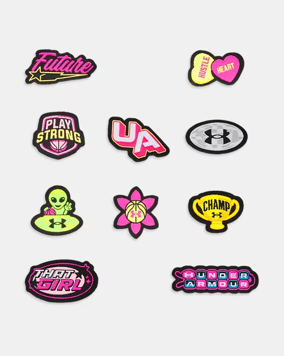 UA Surge 4 Patches Girls Grade School Running Shoes - Image 7