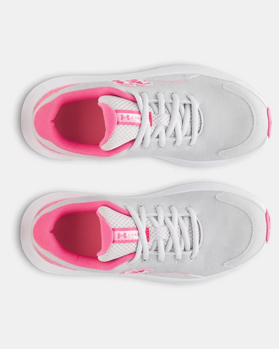 UA Surge 4 Patches Girls Grade School Running Shoes - Image 4