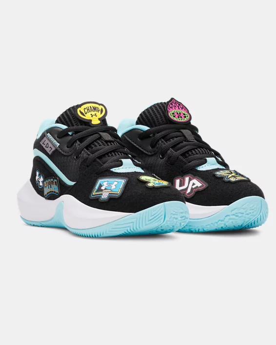 UA Lockdown 7 VC Pre-School Basketball Shoes - Image 5