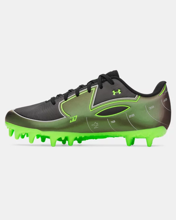 UA Blur Select Jr. Justin Jefferson Going Dark Boys Football Cleats - Image 2