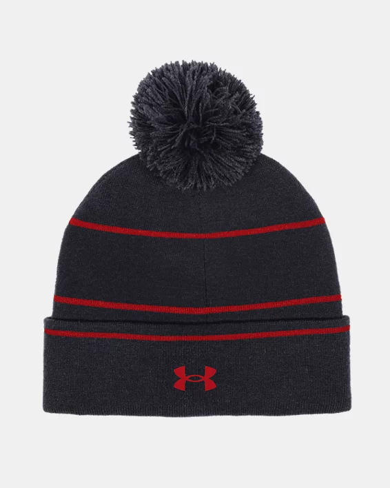 UA Halftime Jacquard Collegiate Kids Pom Beanie - Image 2