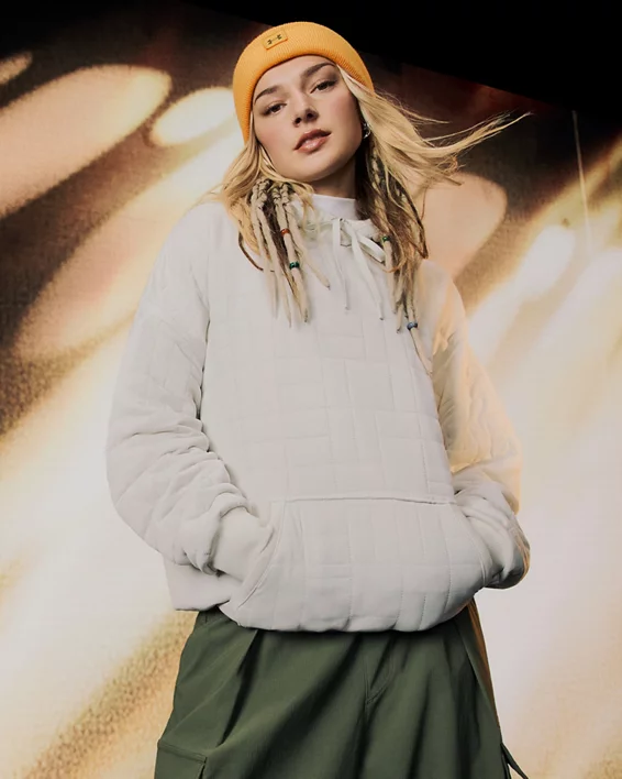 UA Unstoppable Fleece Textured Womens Hoodie - Image 2