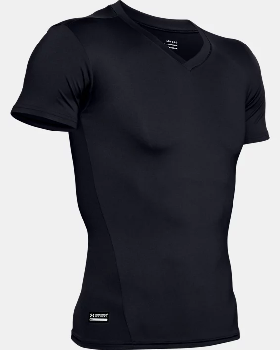 Tactical HeatGear Compression Mens V-Neck T-Shirt - Image 5
