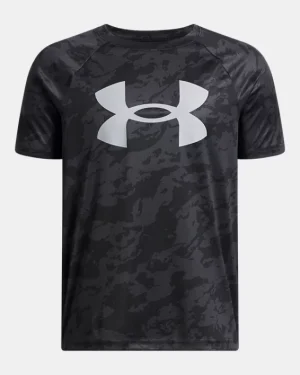 UA Tech Big Logo Printed Boys Short Sleeve