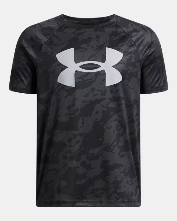 UA Tech Big Logo Printed Boys Short Sleeve