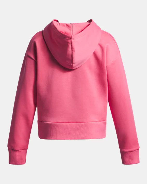 UA Rival Fleece Girls Crop Hoodie - Image 5