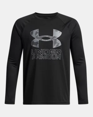 UA Tech Hybrid Print Boys Long Sleeve