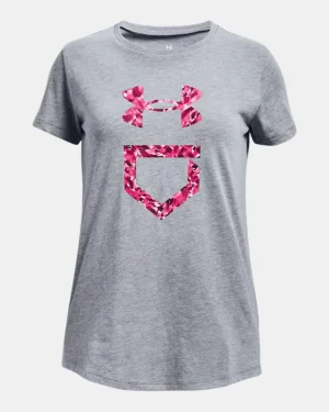 UA Plate Fill Girls Short Sleeve