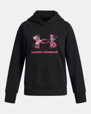 UA Rival Fleece Big Logo Print Fill Girls Hoodie