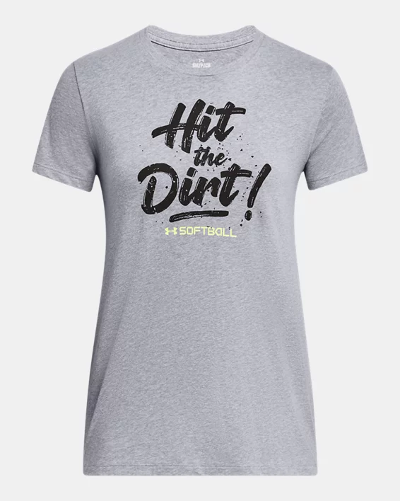 UA Hit The Dirt Womens Short Sleeve - Image 5