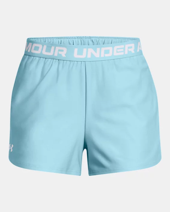 Womens UA Tech Print Inset 3 Shorts - Image 5
