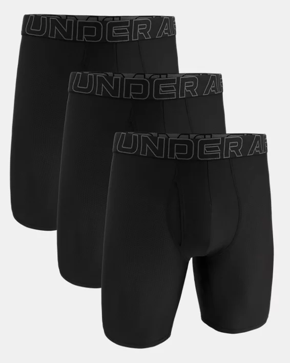 UA Performance Tech Mesh Mens 9 3-Pack Boxerjock - Image 3