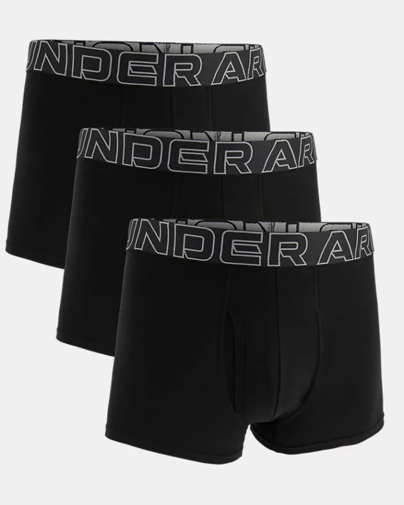 UA Performance Cotton Mens 3 3-Pack Boxerjock - Image 3