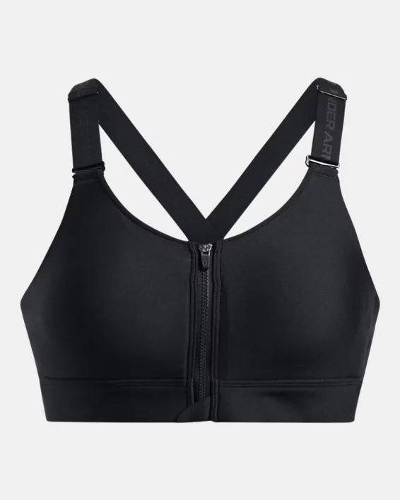 UA Infinity 2.0 High Zip Womens Sports Bra - Image 6
