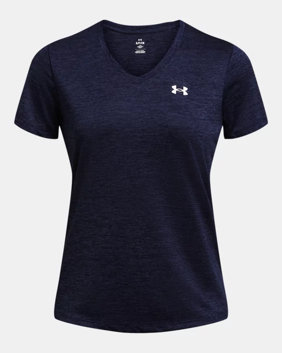 UA Tech Twist Womens V-Neck Short Sleeve - Image 4