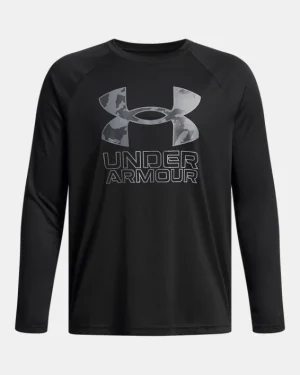 UA Tech Big Logo Print Fill Boys Long Sleeve (Extended Size)