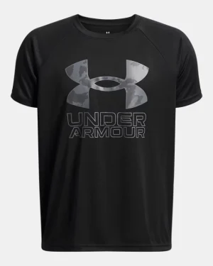 UA Tech Hybrid Print Boys Short Sleeve (Extended Size)