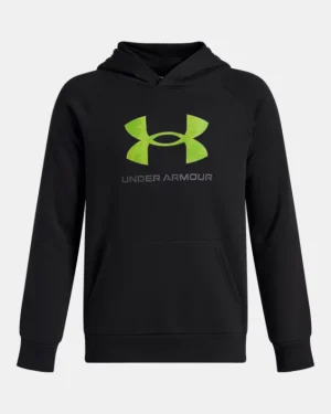 UA Rival Fleece Big Logo Print Fill Boys Hoodie