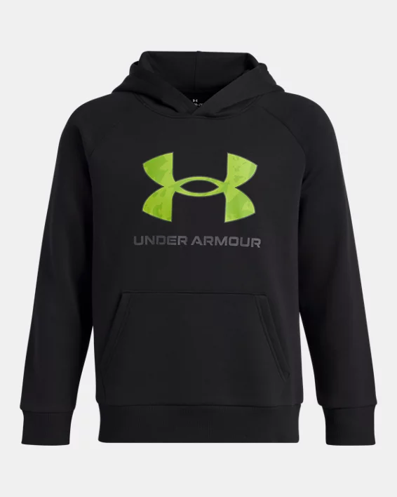 UA Rival Fleece Big Logo Print Fill Boys Hoodie