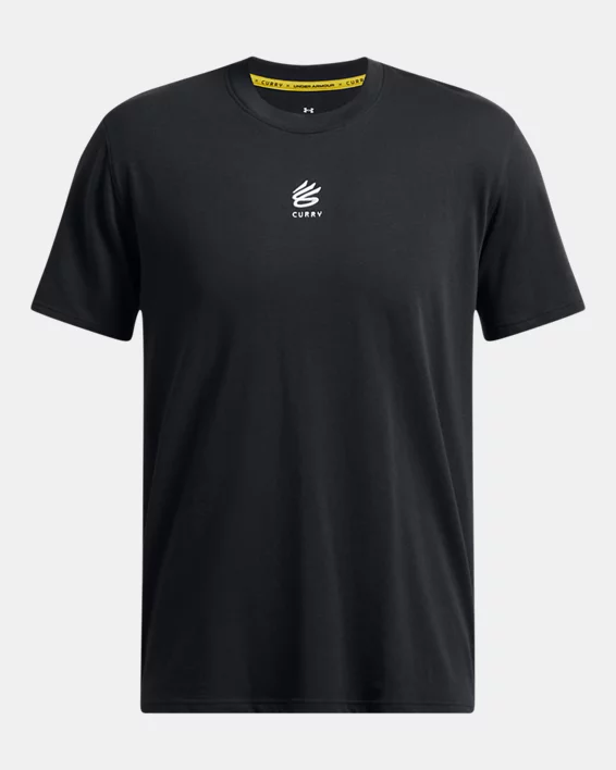 Curry Logo Heavyweight Mens T-Shirt - Image 3