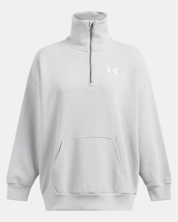 UA Rival Heavyweight Terry Womens Oversized Zip - Image 3