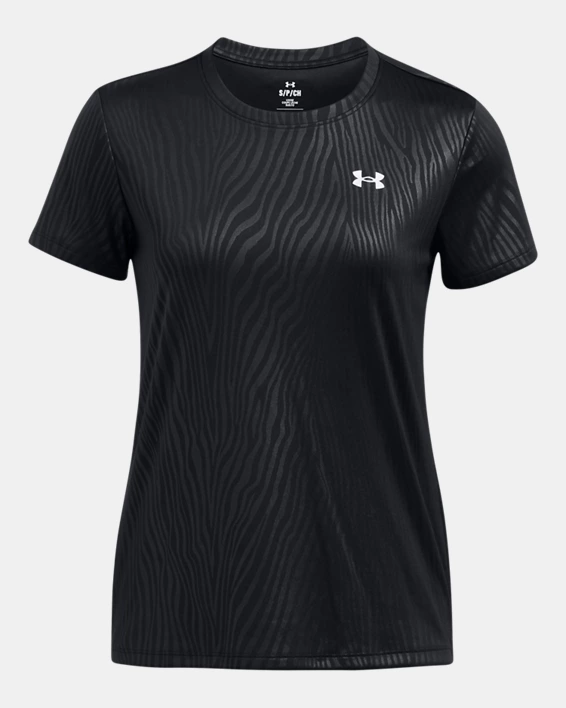 UA Tech Emboss Womens Short Sleeve - Image 3
