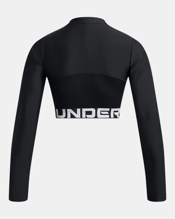 HeatGear Rib Womens Zip Long Sleeve - Image 4