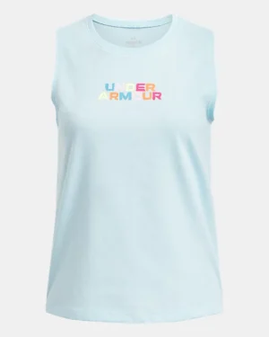UA Rainbow Wordmark Girls Tank