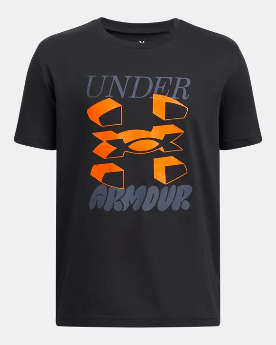 UA Split Big Logo Boys Short Sleeve - Image 3