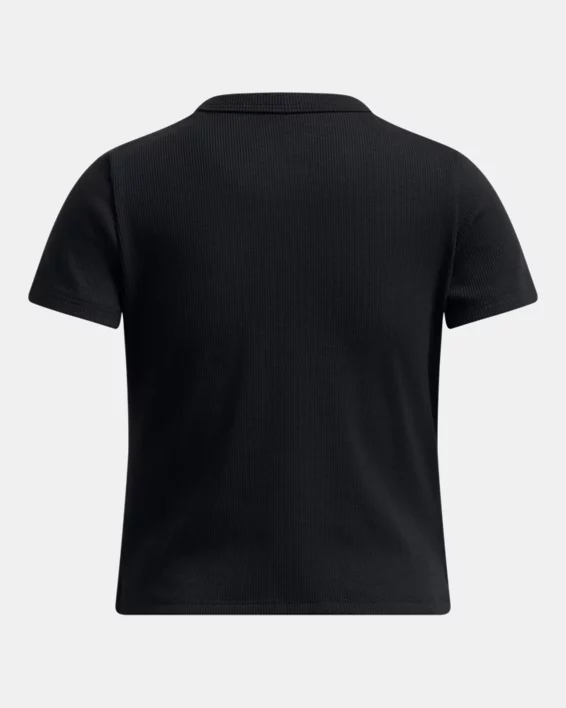 UA Rival Rib Girls Short Sleeve - Image 2