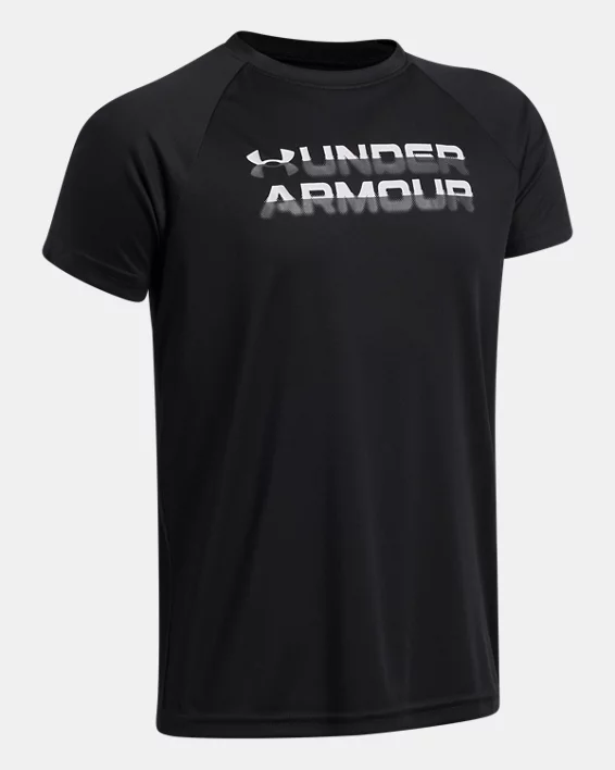 UA Tech Split Logo Boys Short Sleeve - Image 3