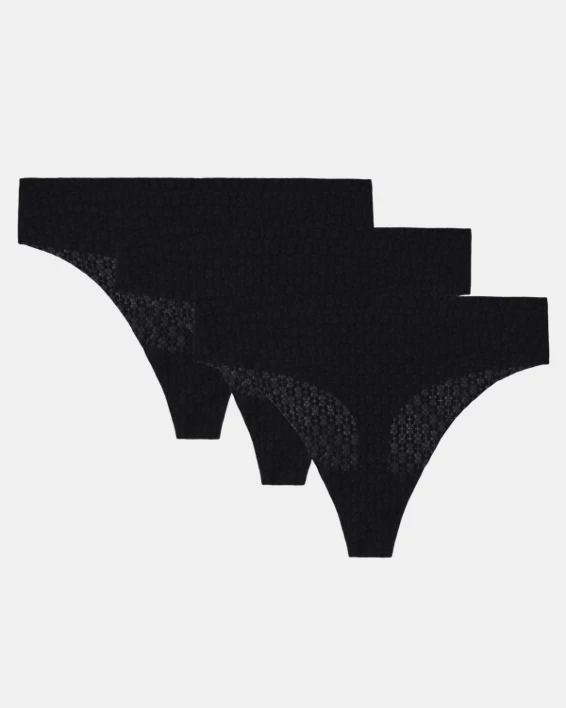 UA Pure Stretch Mesh Womens Thong Underwear - Image 3