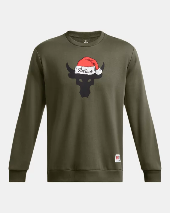 Project Rock Red One Believe Mens Crew - Image 4