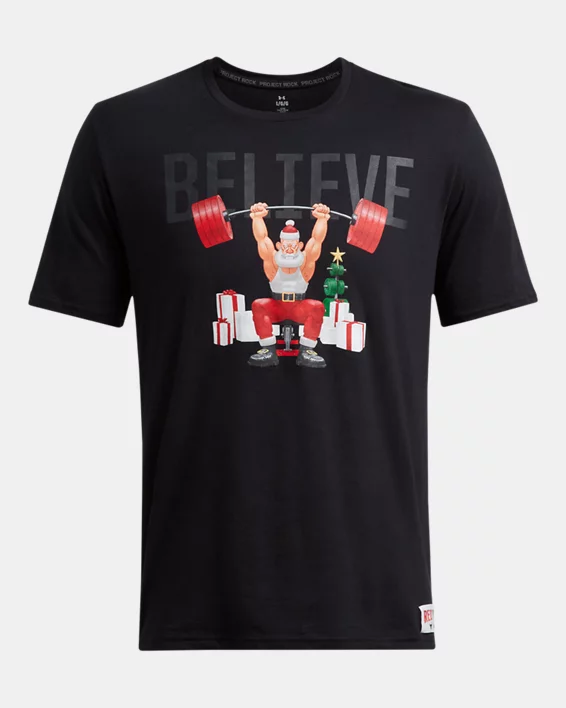 Project Rock Red One Believe Mens T-Shirt - Image 3