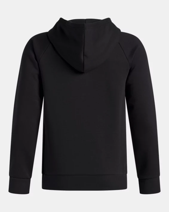 UA Rival Fleece Flamin Wordmark Boys Hoodie - Image 2