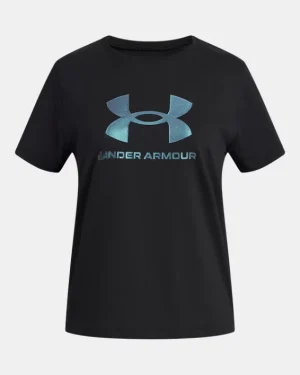 UA Rival Shimmer Girls Short Sleeve